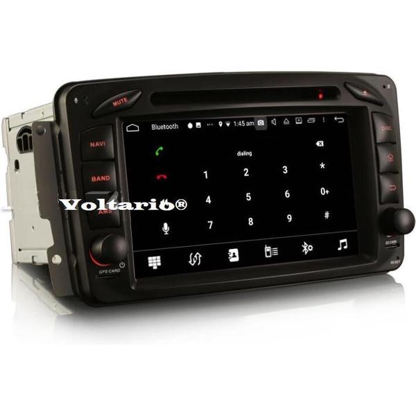 Voltario® 7 “ Android 9.0 Autoradio voor Mercedes BENZ C / CLK/ G, klasse Vito Viano. Inclusief navigatie, bluetooth, DVD en Octa Core.