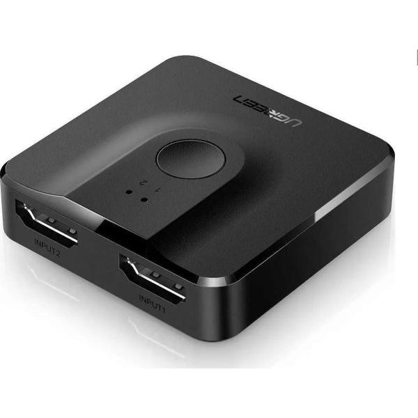 UGreen HDMI Splitter/Switcher - 2 in 1 HDMI Uitgang - 1 in 2 HDMI Uitgang - HDMI Switch - HDMI Splitter - 4K - HDMI Adapter - Zwart - HDMI Schakelaar