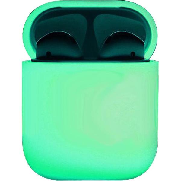 Hoes voor Apple AirPods 1 Case Siliconen Hoesje Ultra Dun - Glow in the dark