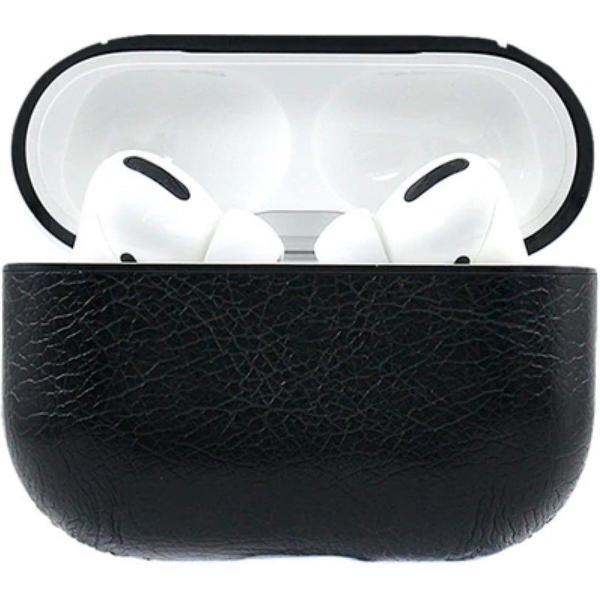KELERINO. Leren hoesje voor Apple Airpods Pro - Zwart