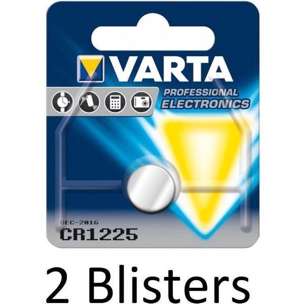2 stuks (2 blisters a 1 st) Varta CR1225 Wegwerpbatterij Lithium