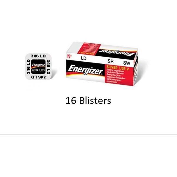 16 stuks (16 blisters a 1 stuk) Energizer 346 knoopcel batterij Zilver-oxide (S) 1,55 V