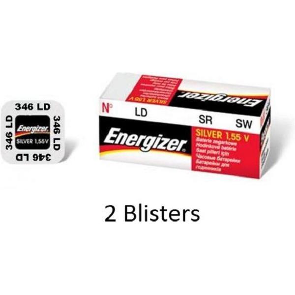 2 stuks (2 blisters a 1 stuk) Energizer 346 knoopcel batterij Zilver-oxide (S) 1,55 V