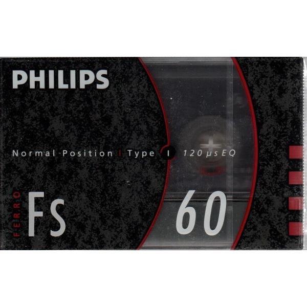 PHILIPS FS 60 - AUDIO TAPE (CASSETTE BANDJE) - 60 MIN (2 X 30) - BIAS NORMAAL - IEC I - vintage uit 1990