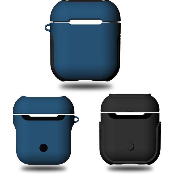 Mobigear Frosted Hard Kunststof Hoesje Blauw voor Apple AirPods