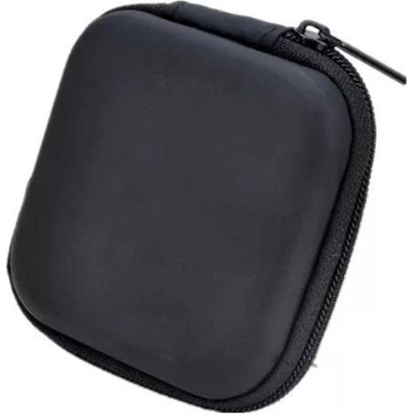 Oortjes opberg hoesje - Case - Etui - Organizer - Voor oordopjes en laadkabels - USB - Zwart