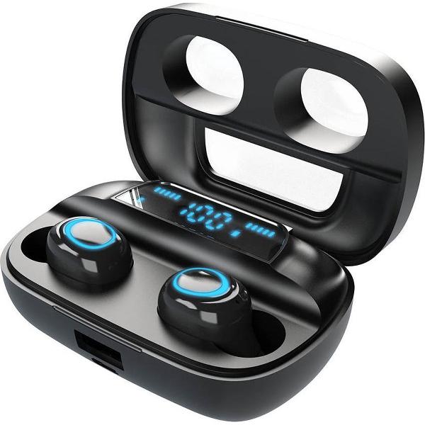 EarHackz® S1 – Volledig Draadloze Oordopjes – Met Oplaadcase – Bluetooth – TWS – In-ear – Zwart