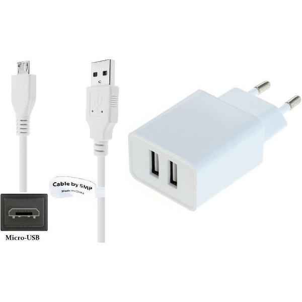 2,4A Micro USB lader. 1,5 m oplaadkabel met oplader adapter. o.a. Harman Kardon, HTC, Huawei, JVC, Jabra, Bose.