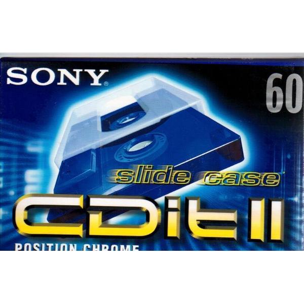 SONY CDit II - SLIDE CASE - 60 MIN - AUDIO TAPE (CASSETTE BANDJE) - 60 MIN (2 X 30) - VINTAGE TAPE UIT 1998