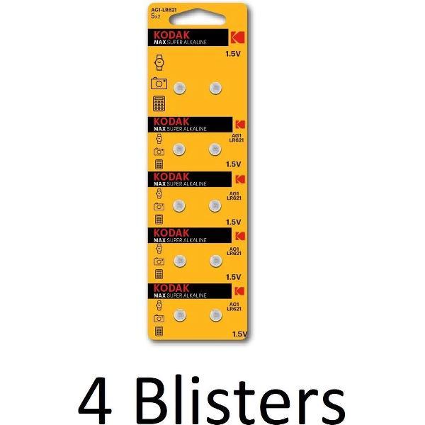 40 Stuks (4 Blisters a 10 st) Kodak Alkaline AG1 1,5v