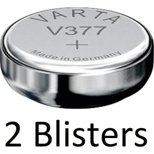 2 Stuks (2 Blisters a 1 st) Varta Knoopcel Batterij SR626 SW/SR66 SW/V377 Single-use Zilver-oxide