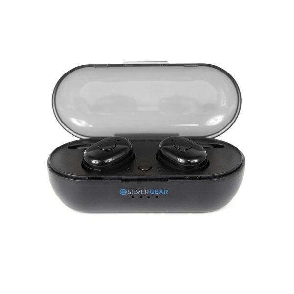 Silvergear Draadloze In Ear Sport Oordopjes - Bluetooth - Oplaadbare Opbergcase - Zwart