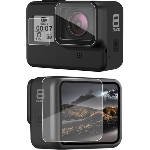 Tempered Glass Screen Protector LCD + Lens + Camera Lens Cover voor GoPro Hero 8