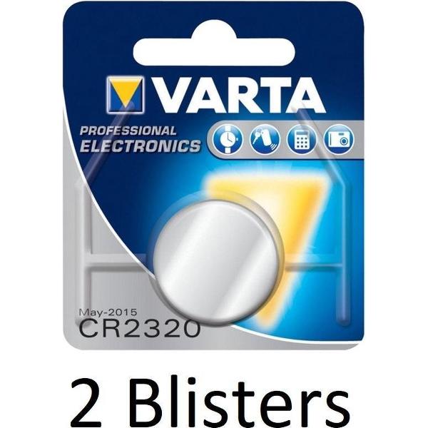 2 stuks (2 blisters a 1 st) Varta CR2320 knoopcelbatterij