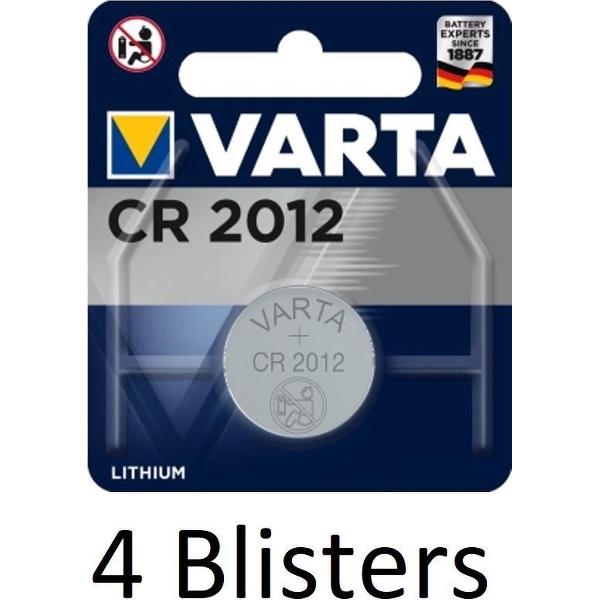 4 stuks (4 blisters a 1 st) Varta CR 2012 Single-use battery Lithium
