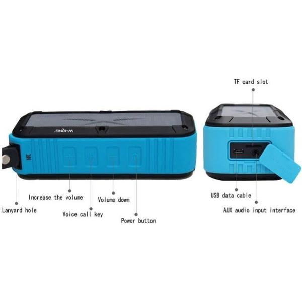 W-KING S20 Waterproof Bluetooth speaker - Blauw