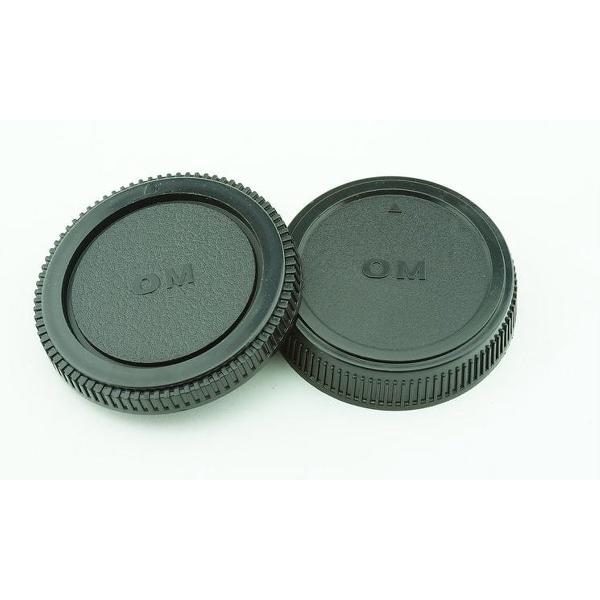 Achterdop+Bodydop (2 stuk): Olympus OM mount camera lens