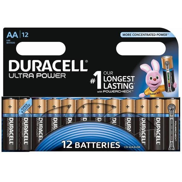 Duracell Ultra alkaline AA-batterijen, verpakking van 12