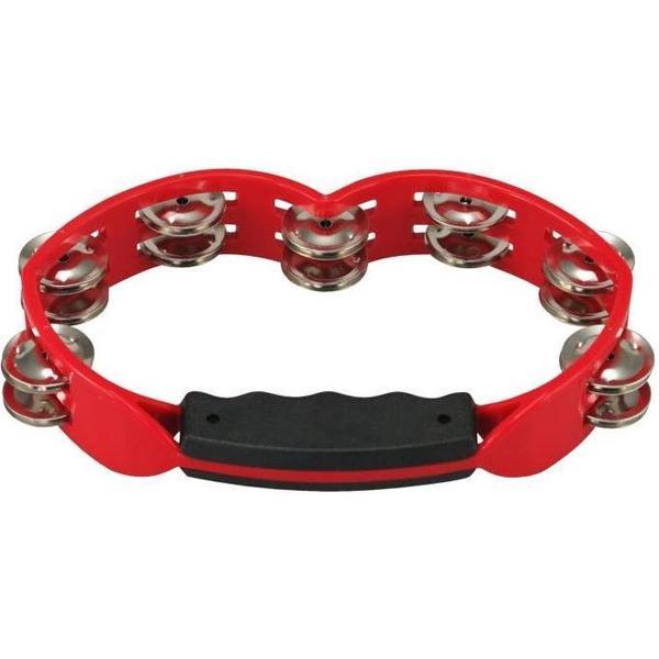 Tycoon: Plastic Tambourine w/Steel Jingles - Red