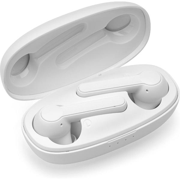 Newsoundz NS-207 Draadloze Oordopjes - Met Oplaadcase - - Bluetooth 5.0 Oortjes - Earbuds - Geschikt voor Apple iPhone en Android smartphones - Wit