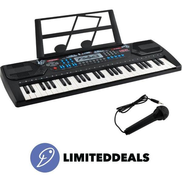 Keyboard met Microfoon - 54 Toetsen - 100 geluiden - Muziek effecten en drum geluiden - 8+ - Stroom of batterijen - LimitedDeals