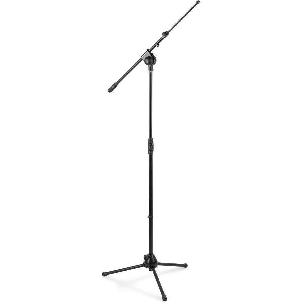 Microfoonstandaard - Vonyx MS20 professionele microfoonstandaard - microfoonstatief - met telescopische arm - Zwart