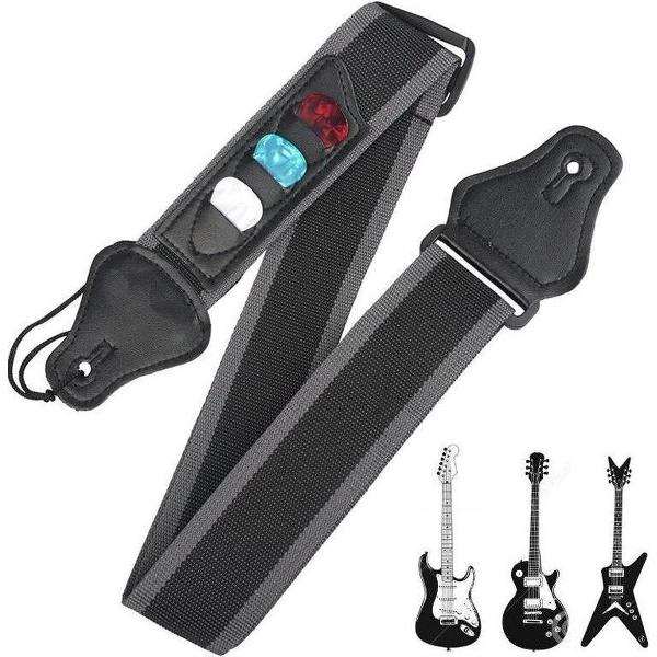 Premium Gitaar Band - Verstelbare Gitaarband - Gitaar Riem - Inclusief Drie Gratis Plectrums