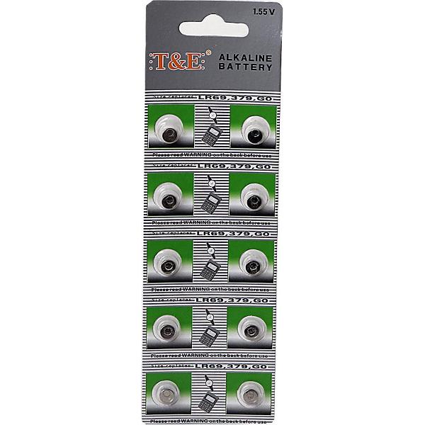 T&E knoopcel batterij Alkaline LR69 - Blister 10