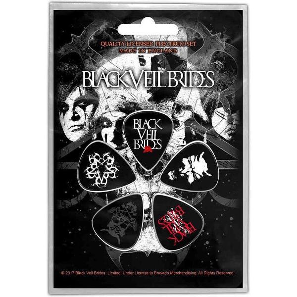 Black Veil Brides Plectrum Skull Set van 5 Multicolours