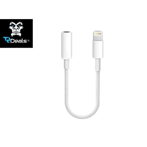 TR Deals AUX naar Lightning Adapter - Geschikt voor Apple iPhone - mini jack naar lightning adapter - lightning adapter iphone 7 - lightning naar minijack adapter - lightning female - apple lightning naar 35 mm jack audio aansluiting adapter -
