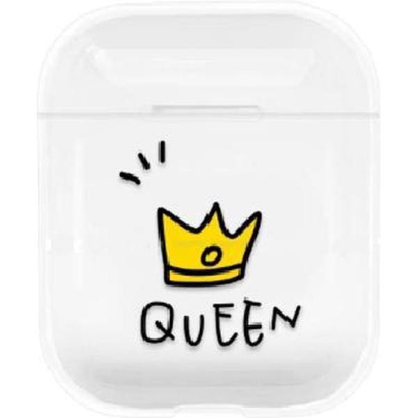 Airpod case transparant - Queen - geschikt voor airpod 1 & 2 - hard cover case - airpods hoesje- airpods -