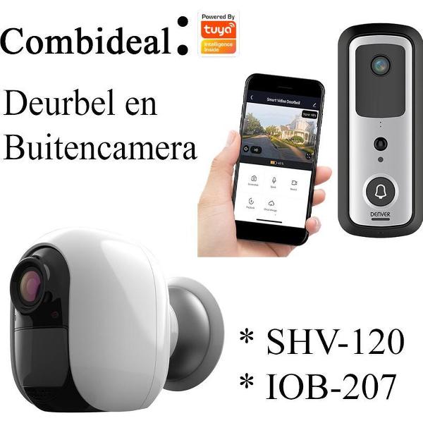 Denver Tuya Smart Combideal: SHV-120 smart deurbel + IOB-207 smart buiten camera