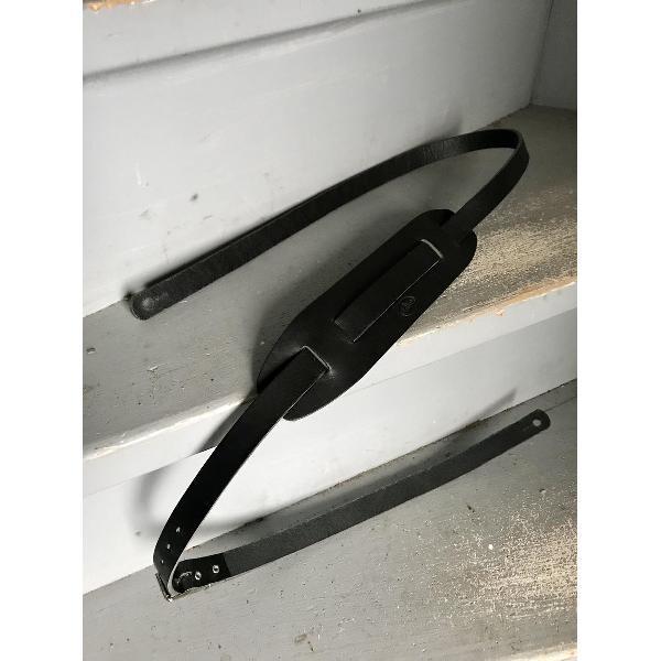 LIAM'S Vintage Style gitaarband ZWART - vintage style guitar strap