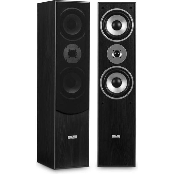 L766 3-weg bassreflex HiFi luidsprekerset zwart