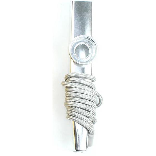 Kazoo Fluit met Draagkoord - Draagtouw - Draagband - Muziekinstrument - Metaal - Zilver