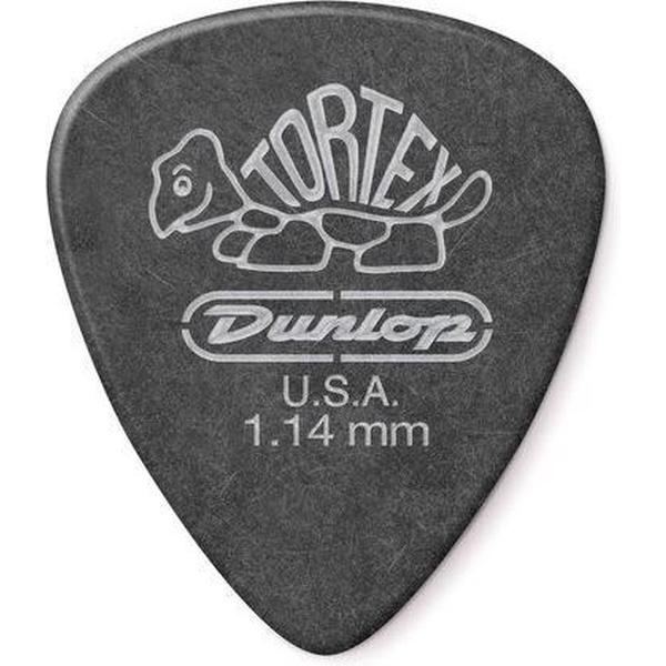 Dunlop Tortex® Pitch Black Standard 1.14 mm Plectrums - 12 stuks