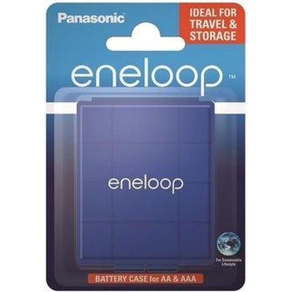 Batterij bewaar doosje blauw 4 stuks - Eneloop