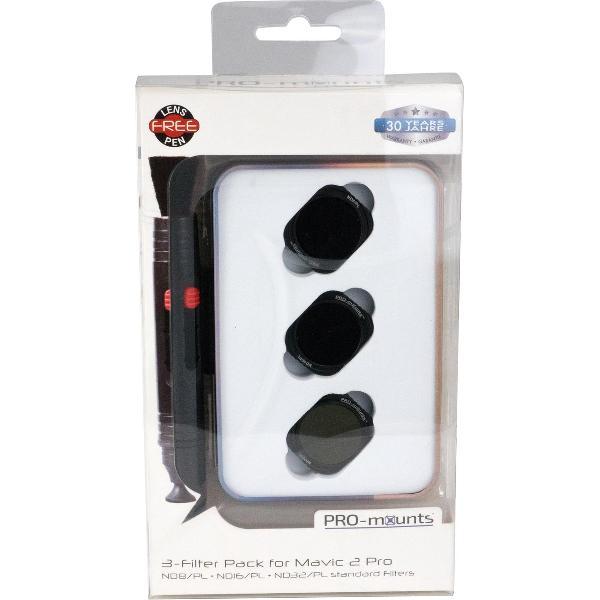 PRO-mounts 3-Filter Pack for Mavic 2 Pro (ND8/PL + ND16/PL + ND32/PL standard)