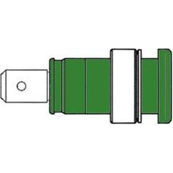 GEISOLEERDE INBOUWBUS 4mm, AANRAAKVEILIG / GROEN (SEB 2620-F6,3) (HM2441S)