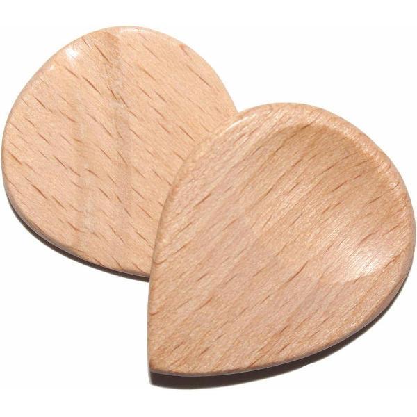 Wit beuken houten Jazz plectrum 2-pack 3.00 mm
