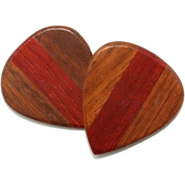 Cocobolo & Padoek houten 2-pack plectrum 3.50 mm