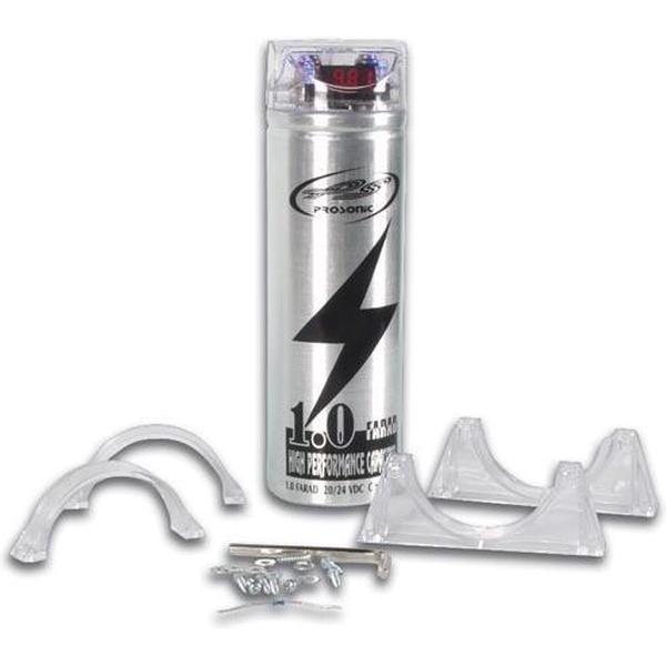 POWER BOOSTER VOOR AUTOGELUIDSINSTALLATIE / 1FARAD / DIGITALE INDICATOR