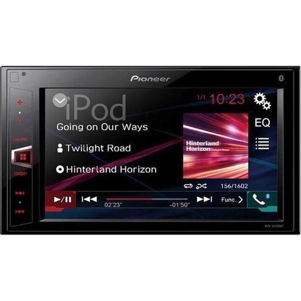 2-din pioneer autoradio met carkit touchscreen en aux