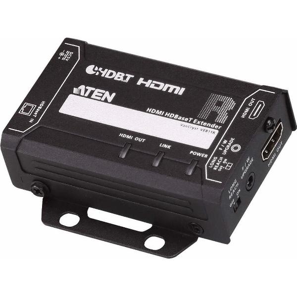 Aten VE811 audio/video extender AV transmitter & receiver Zwart