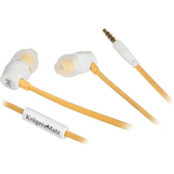 Krüger & Matz KMD10Y - Eigentijdse siliconen in-ear oordopjes - geel