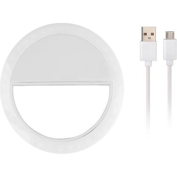 Selfie Ring Light Clip - Oplaadbaar - Wit