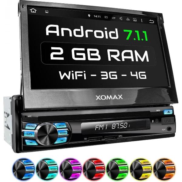 1Din autoradio Android 7.1navigatie 2GB RAM NAVI DVD BLUETOOTH WIFI 3G OBD2