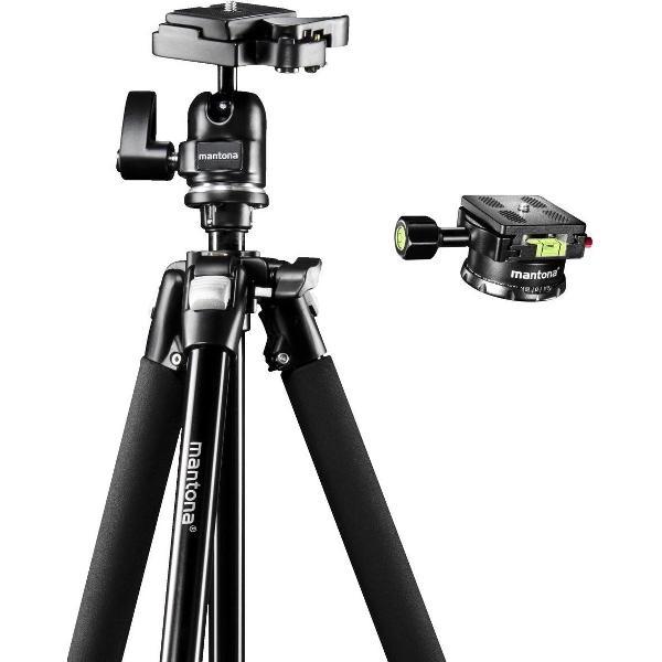 Mantona 20388 tripod Digitaal/filmcamera 3 poot/poten Zwart