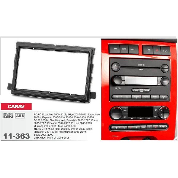 2-DIN FORD Econoline 2009-12; Edge 2007-10; Expedition 2007+; Explorer 2006-10; Montego 2005-08; Monterey 2004-06; Mountaineer 2006-10; Sable 2008-09 afdeklijst / installatiekit Audiovolt 11-363