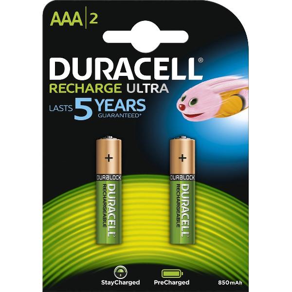 Duracell AAA Oplaadbare Batterijen - 850 mAh - 2 stuks